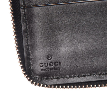 Gucci Guccissima Signature Zip Around Organizer Wallet Black 6 of 11