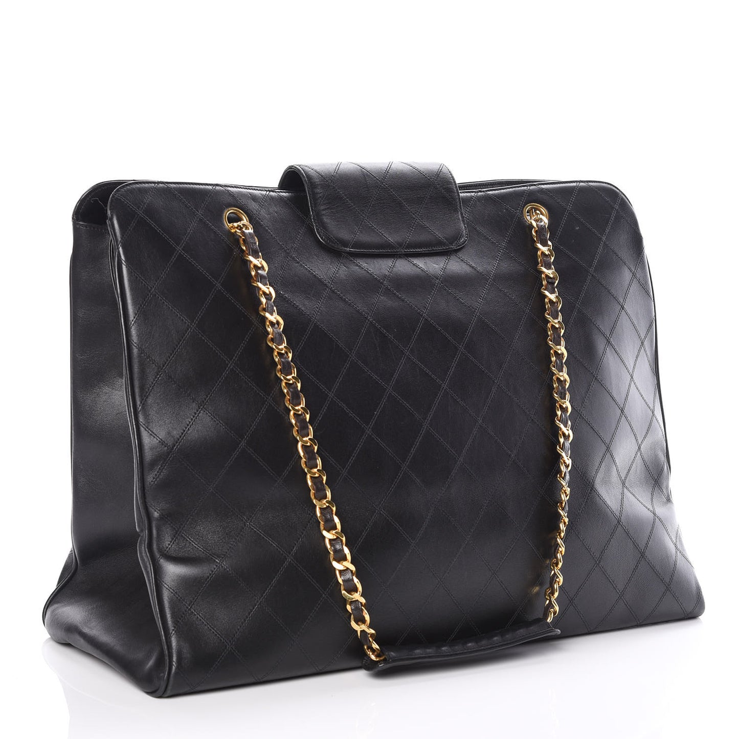 Calfskin Stitched XL Weekender Black