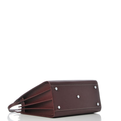 Saint Laurent Grained Calfskin Topstitch Small Classic Sac De Jour Rouge Legion 4 of 8