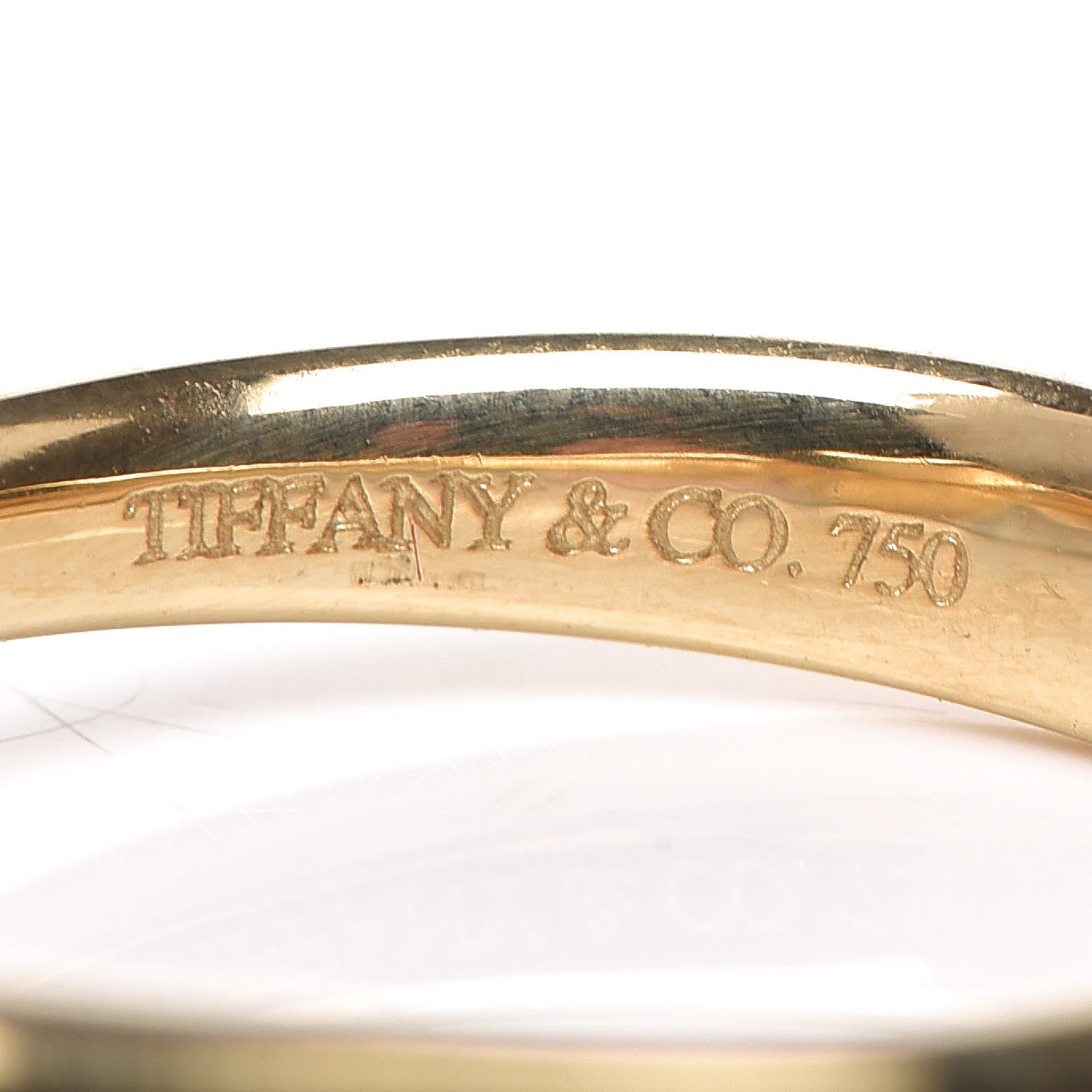 Tiffany 18K Yellow Gold Elsa Peretti Bean Ring 49 4.75 5 of 6