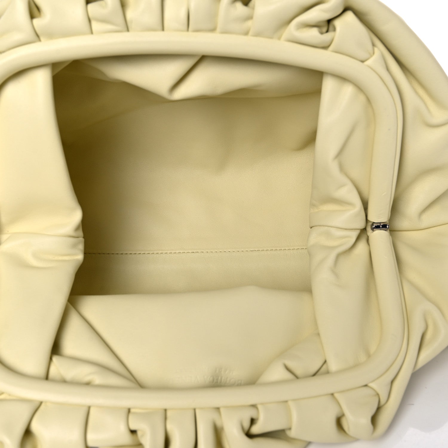 Bottega Veneta Smooth Butter Calf The Pouch Oversized Clutch Ice Cream 5 of 11