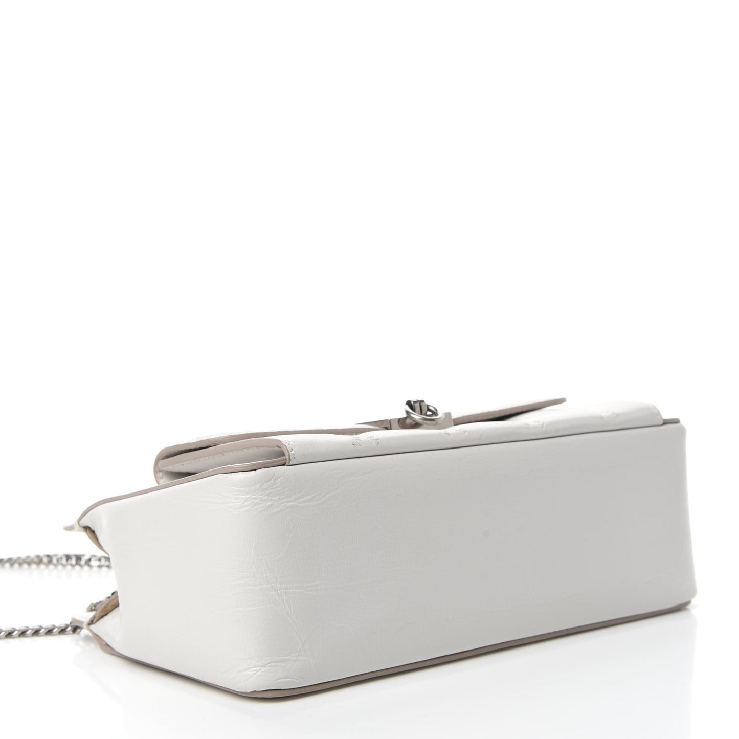 Goatskin Diamond Quilted Pocket Crossbody White