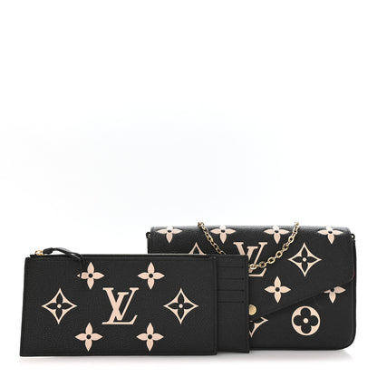 Louis Vuitton Empreinte Monogram Giant Felicie Pochette Black Beige 3 of 11