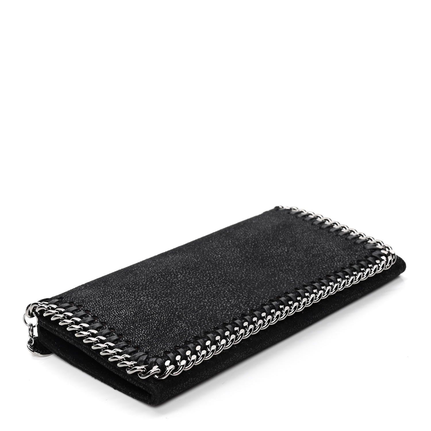Stella McCartney Shaggy Deer Falabella Flap Wallet Black 3 of 5