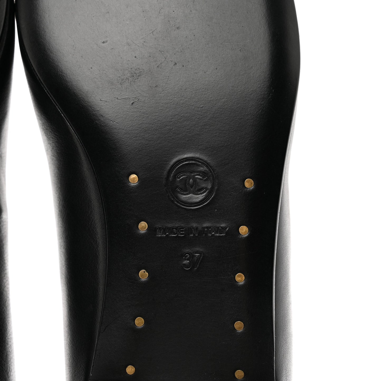 Lambskin Camellia Ballerina Flats 37 Black