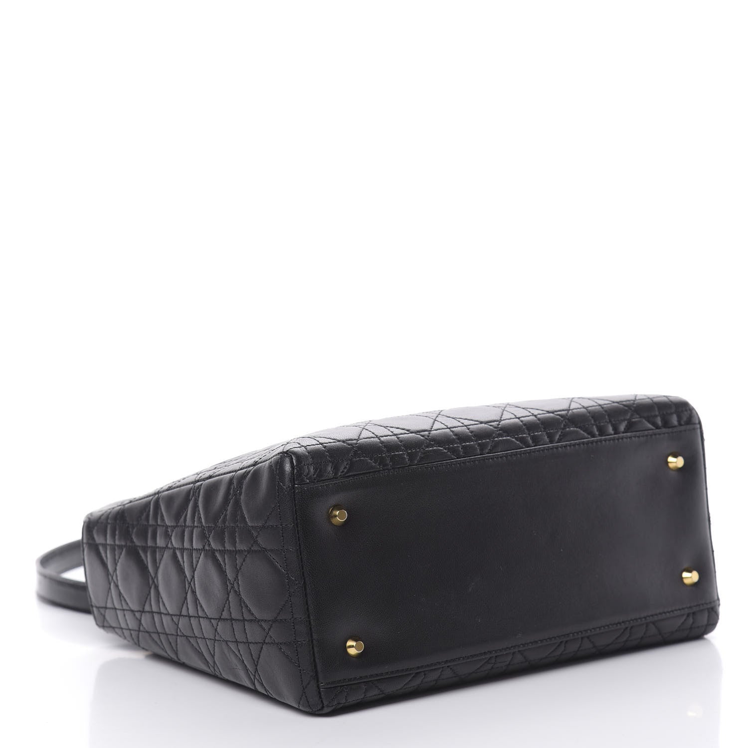 Christian Dior Lambskin Cannage Medium Lady Dior Black 4 of 12