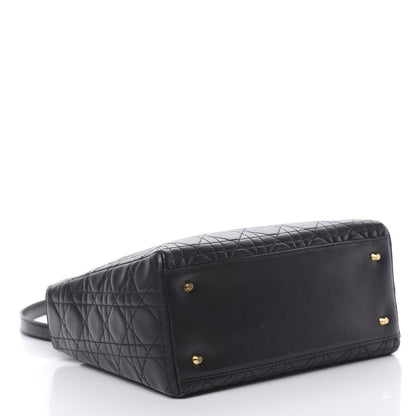 Christian Dior Lambskin Cannage Medium Lady Dior Black 4 of 12