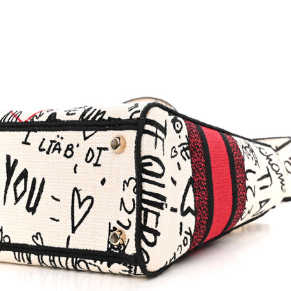 Christian Dior Canvas Medium DiorAmour Graffiti Lady D-Lite Latte 9 of 9