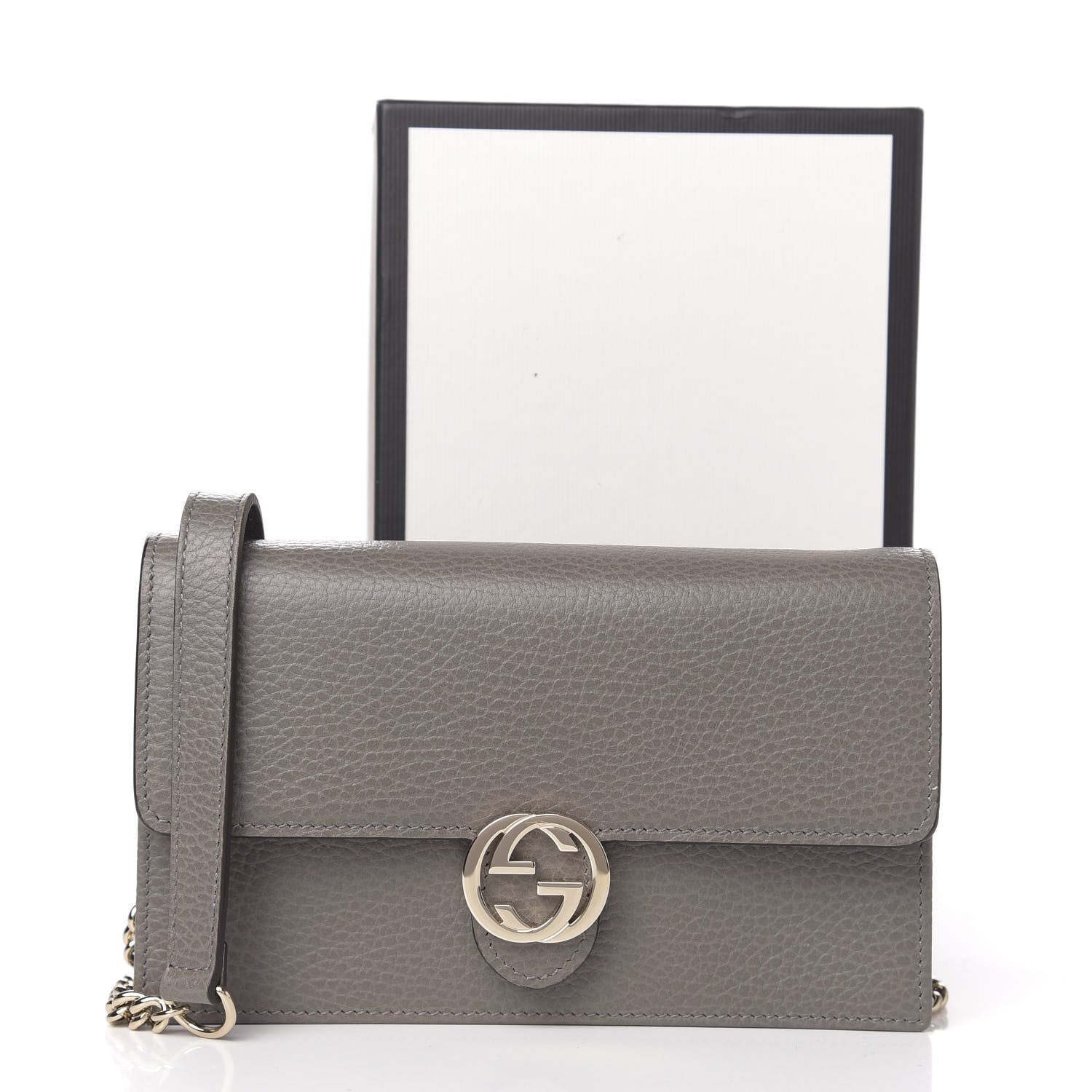 Gucci Dollar Calfskin Interlocking G Chain Wallet Loess 12 of 12