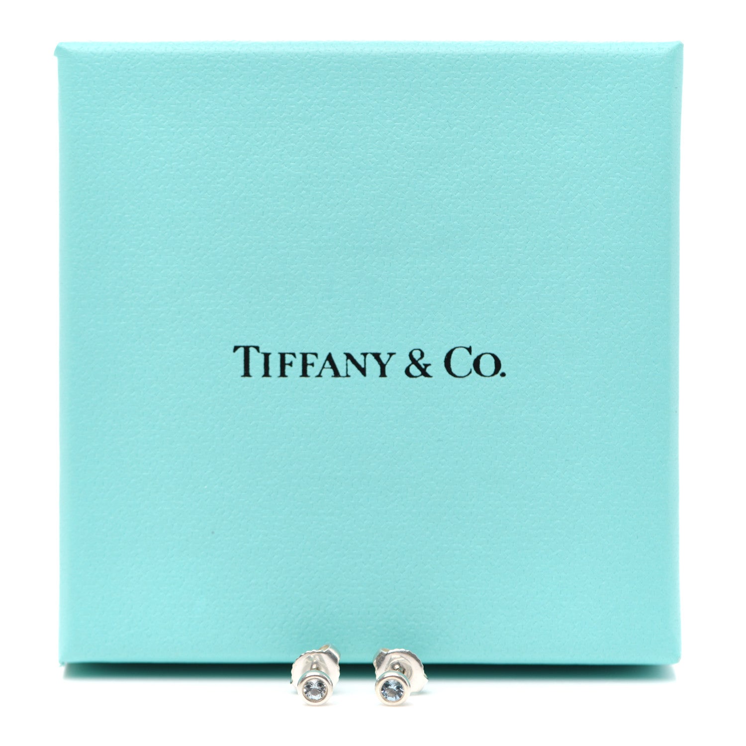 Tiffany Sterling Silver Aquamarine Color By The Yard Earrings 5 of 5