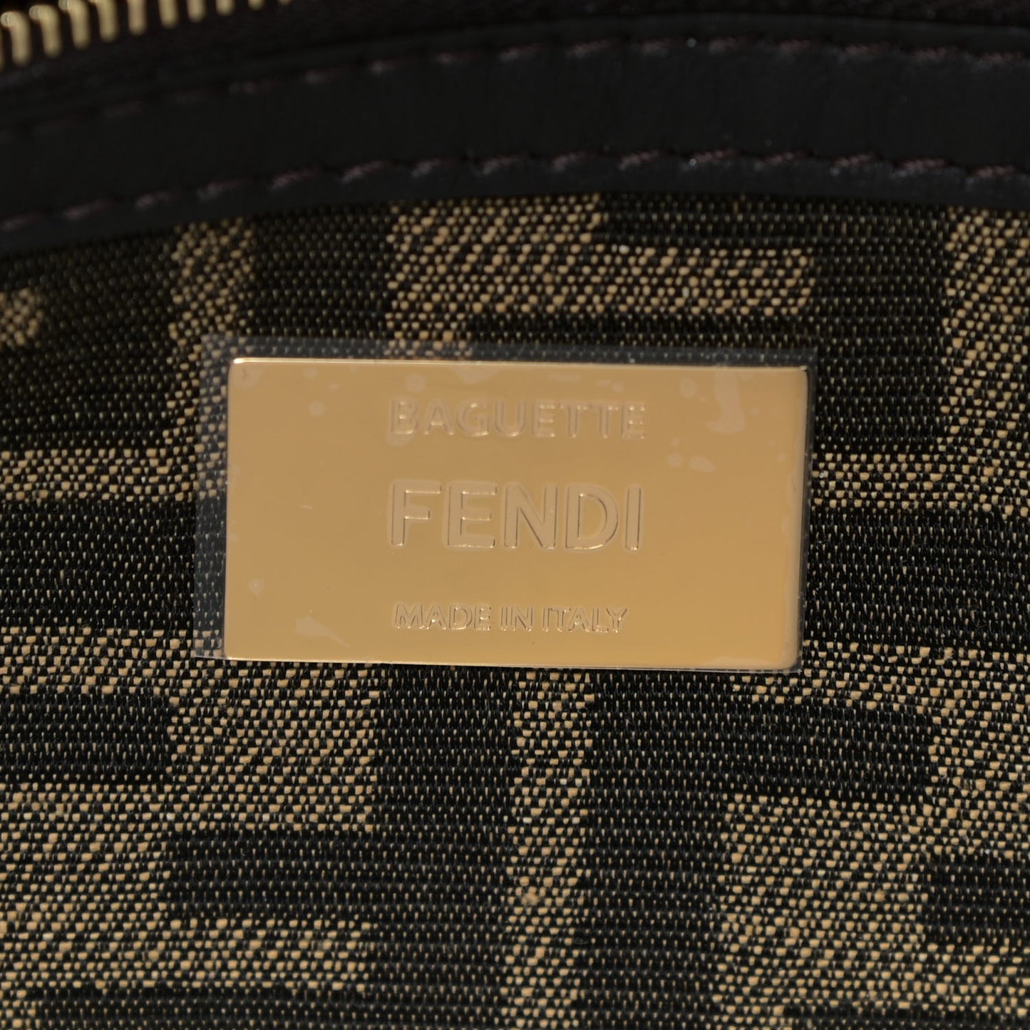 Fabric Jacquard FF 1974 Medium Baguette Tobacco Moro Black