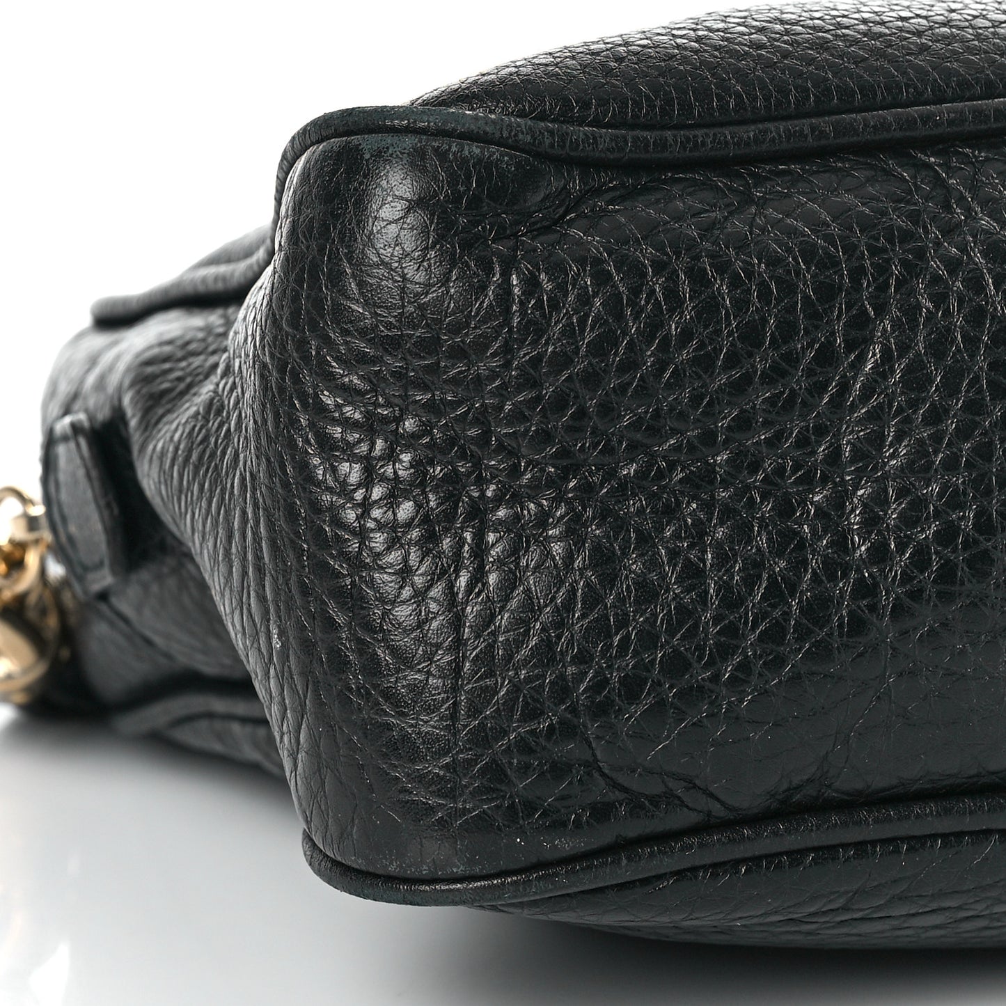 Pebbled Calfskin Small Soho Bowler Black