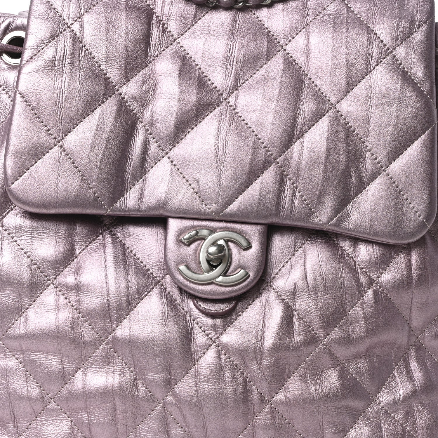 Chanel Iridescent Calfskin Quilted Ground Control Backpack Pink 8 of 10