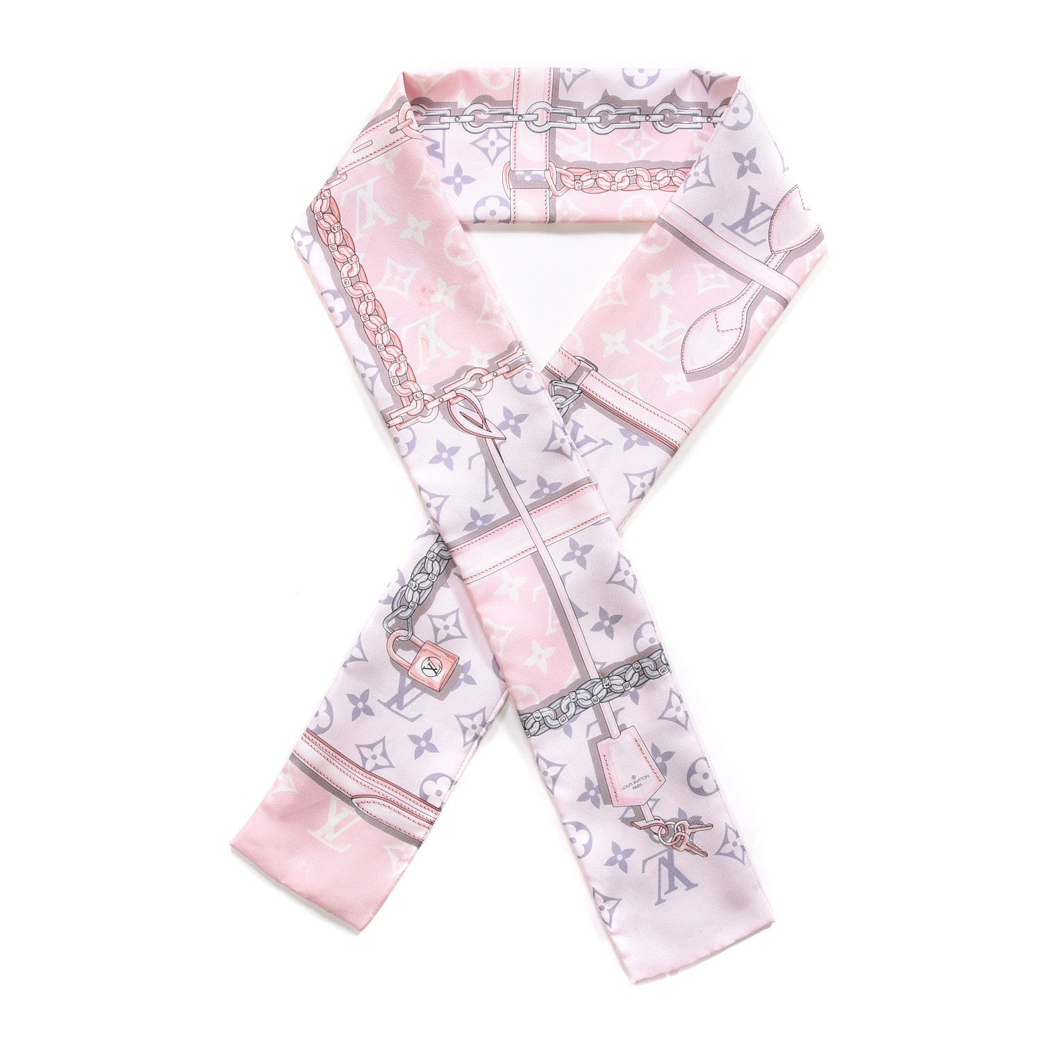 Louis Vuitton Silk Monogram Confidential Bandeau Light Pink 1 of 5