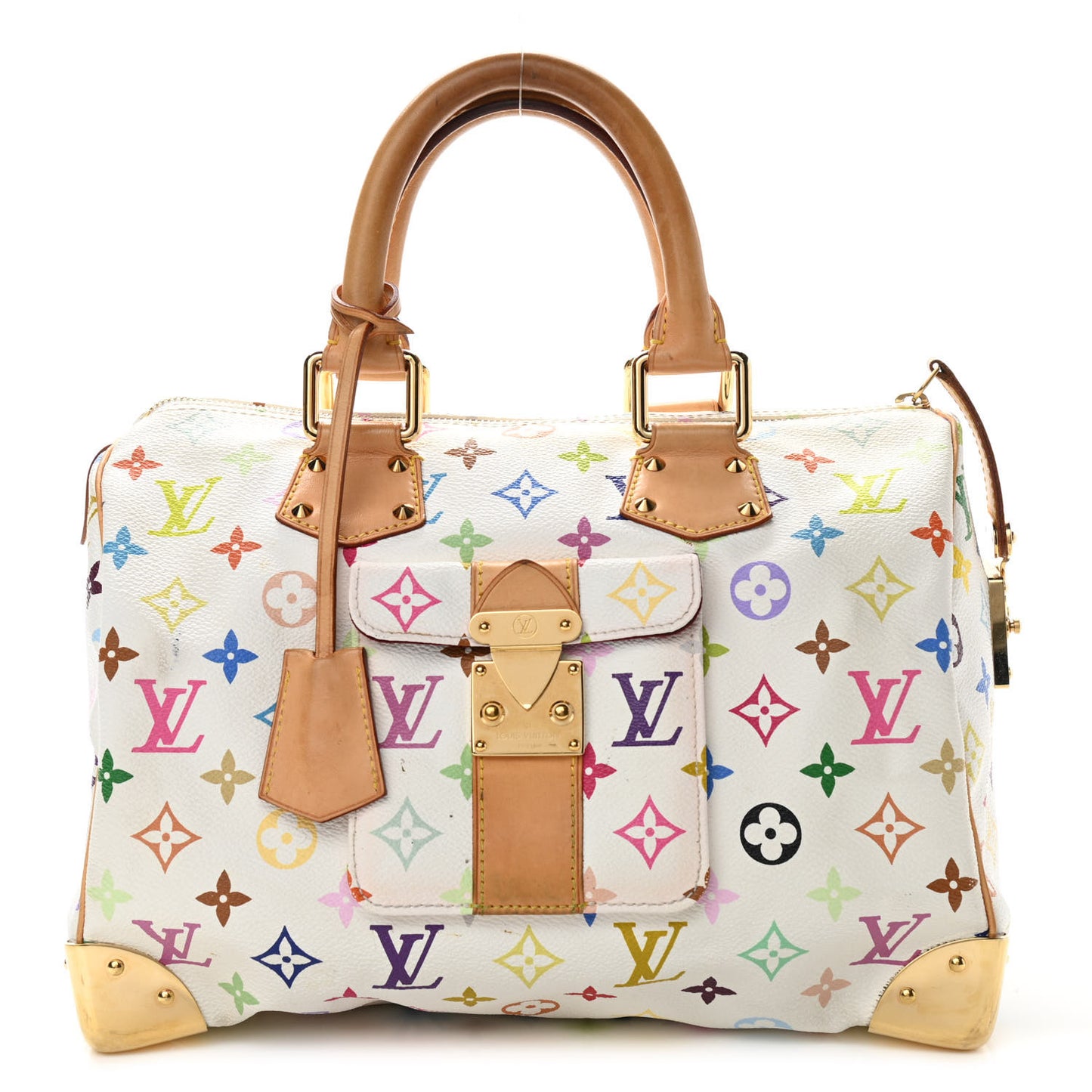 Monogram Multicolor Speedy 30 White