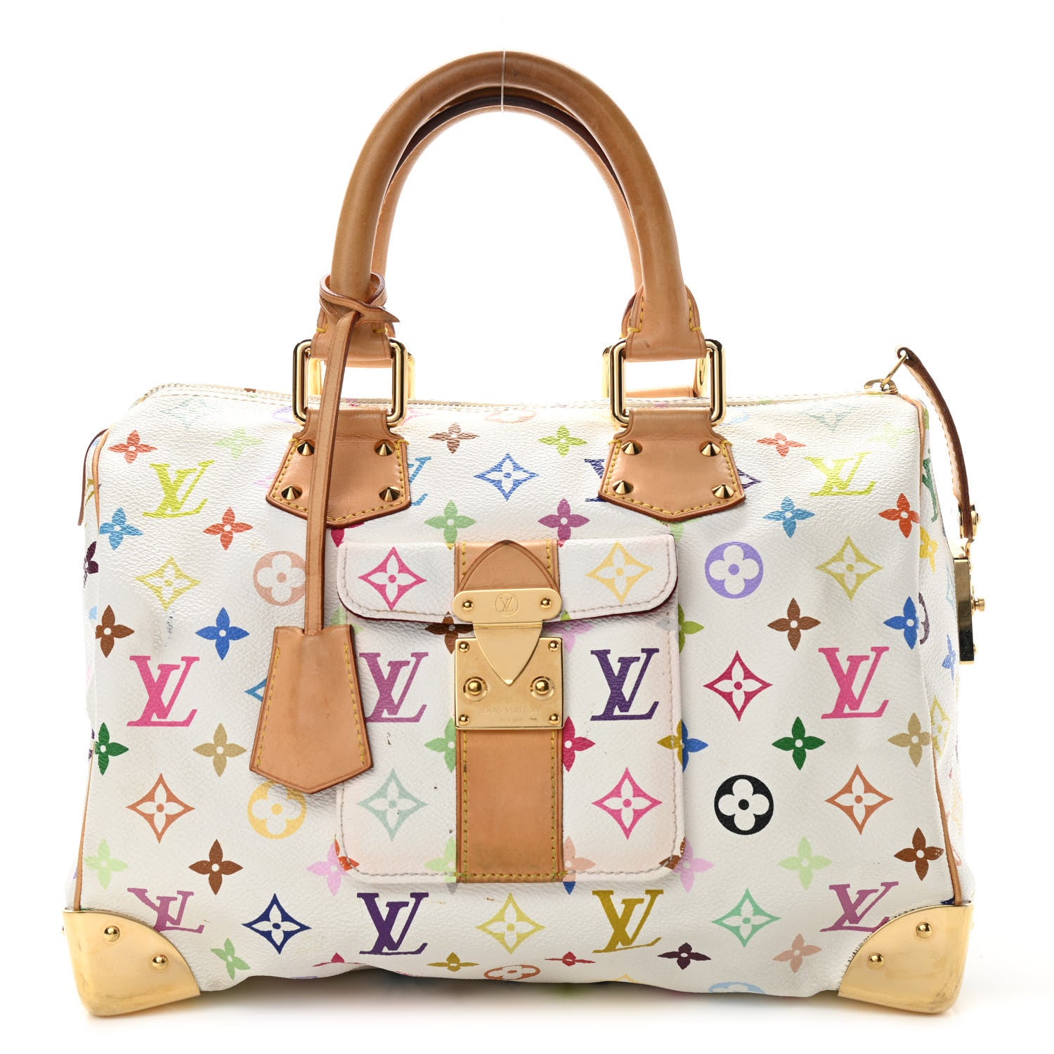 Louis Vuitton Monogram Multicolor Speedy 30 White 1 of 15