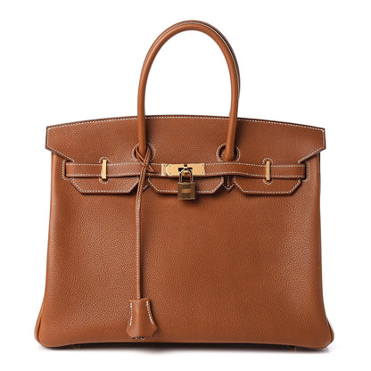 Hermes Natural Barenia Faubourg Birkin 35 Fauve 1 of 32