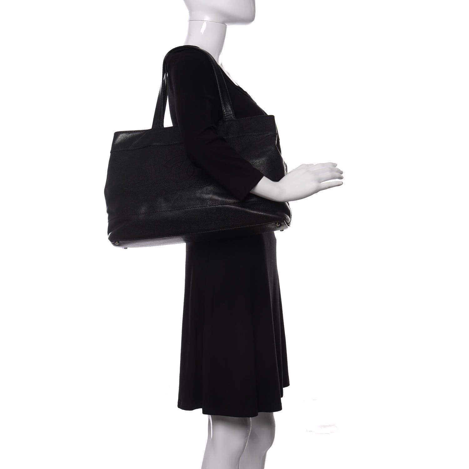 Chanel Caviar CC Tote Black 2 of 16