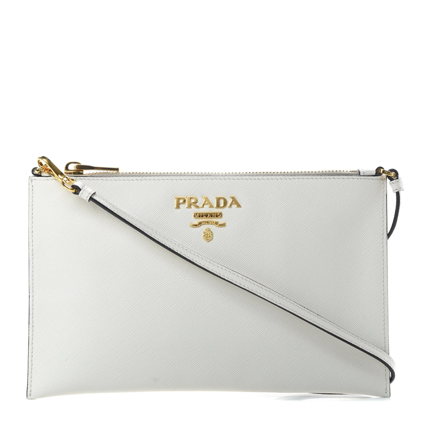 Saffiano Small Flat Pouch Talco