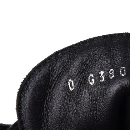 Chanel Fabric Suede Kidskin Grosgrain Lace Up Cap Toe Sneakers 42 Black White 10 of 11
