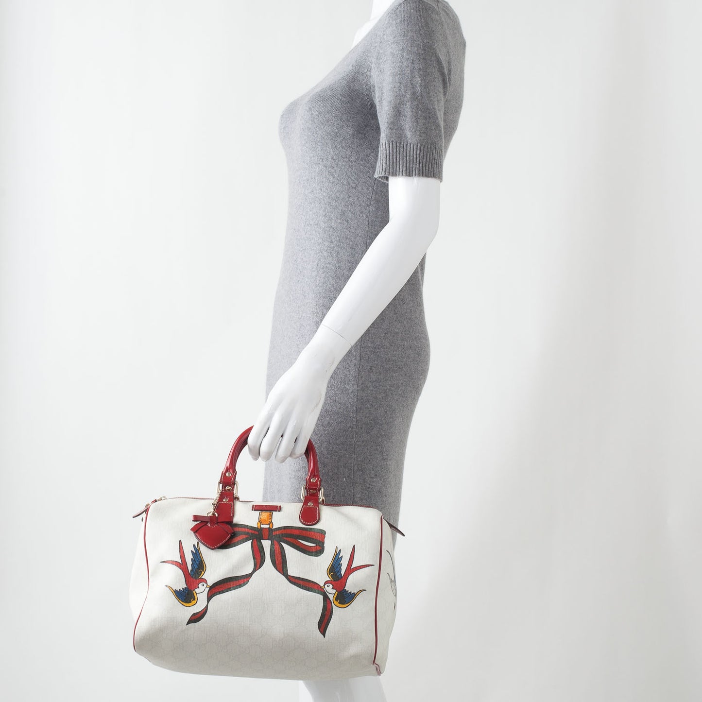 GG Plus Monogram Tattoo Medium Joy Boston Red Unicef