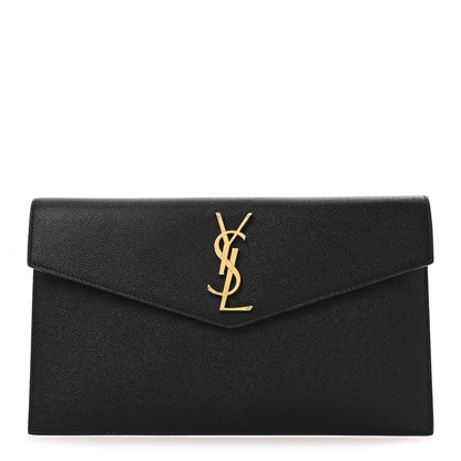 Saint Laurent Grain De Poudre Uptown Pouch Black 1 of 11