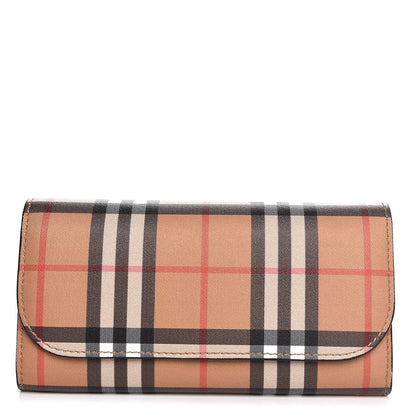 Burberry Vintage Check Continental Wallet Black 1 of 8