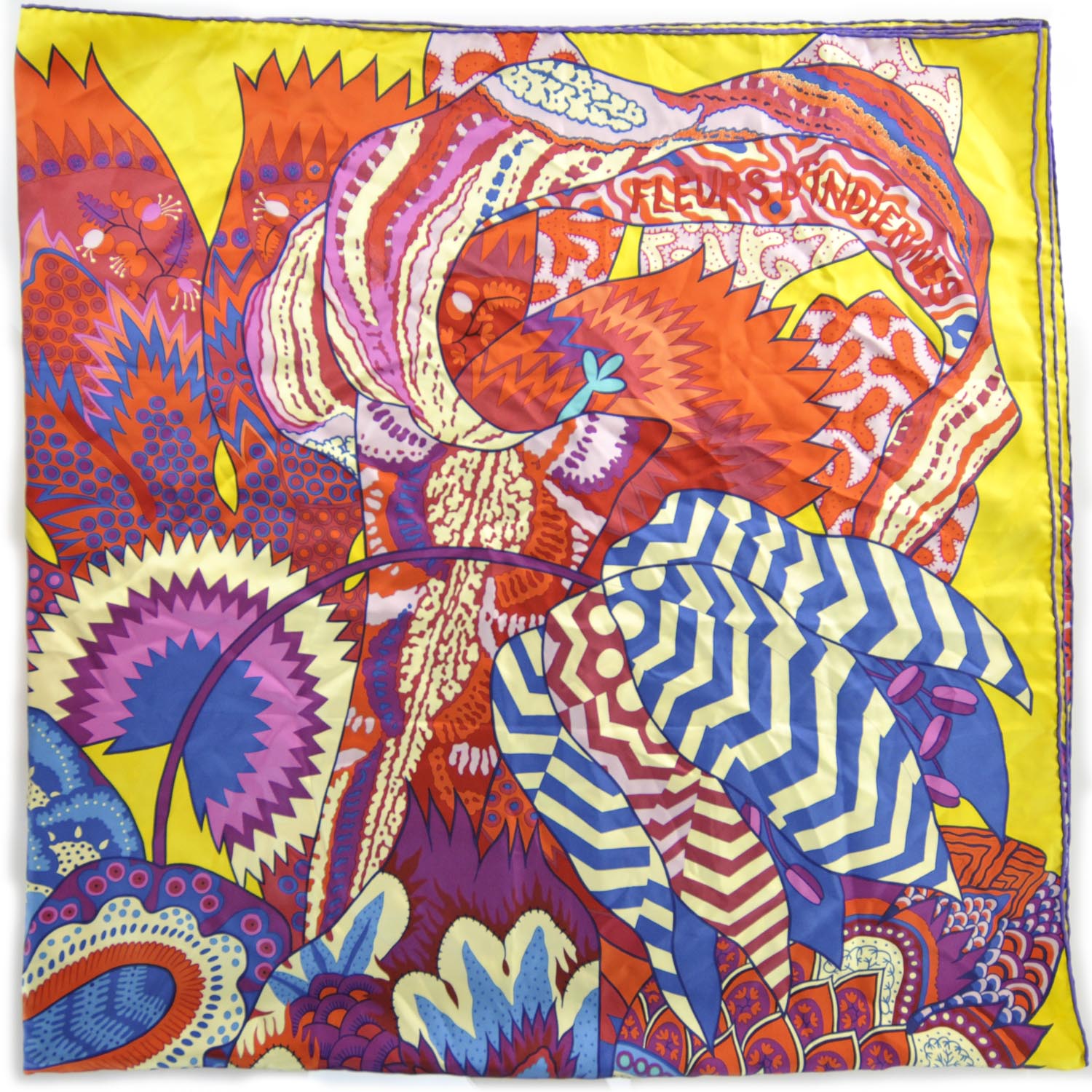 Hermes Silk Fleurs d Indiennes Shawl GM 140 2 of 11