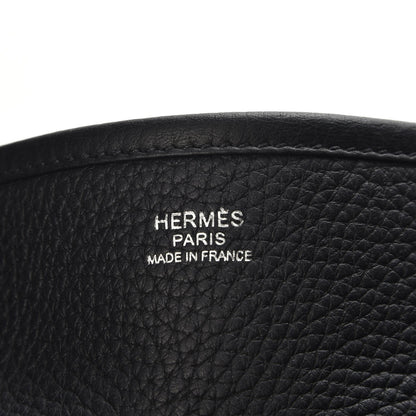 Hermes Taurillon Clemence Evelyne III GM Black 8 of 8