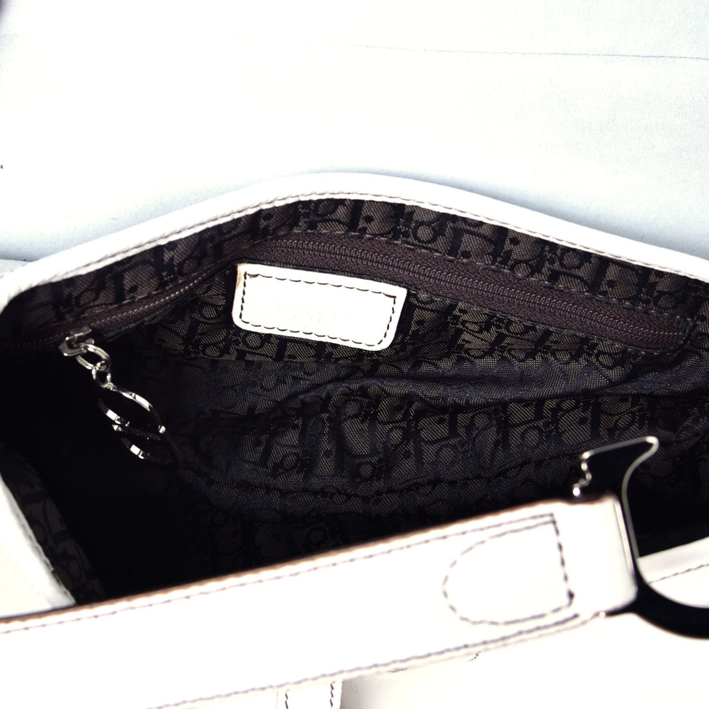 Calfskin Saddle Bag White