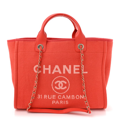 Chanel Mixed Fibers Small Deauville Tote Dark Orange 1 of 11