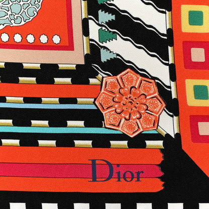 Christian Dior Silk Serpents Print Scarf Multicolor 5 of 5