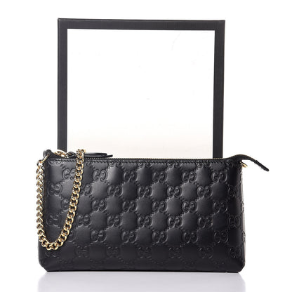 Gucci Guccissima Signature Wrist Wallet Black 10 of 10