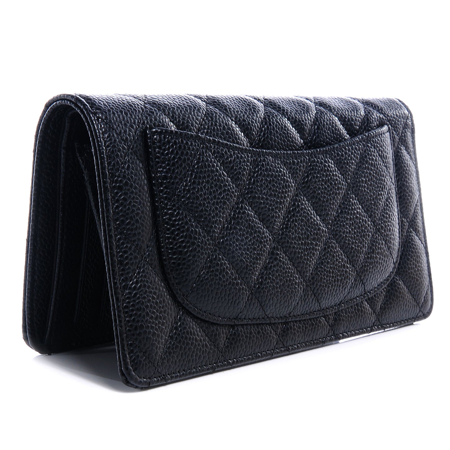 Caviar Quilted Yen Wallet Black