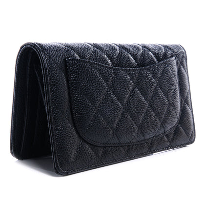 Chanel Caviar Quilted Yen Wallet Black 3 of 9