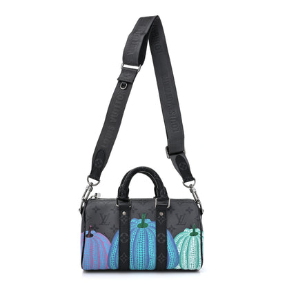 Louis Vuitton LV X YK Monogram Eclipse Reverse Pumpkin Keepall Bandouliere 25 Multicolor 1 of 9