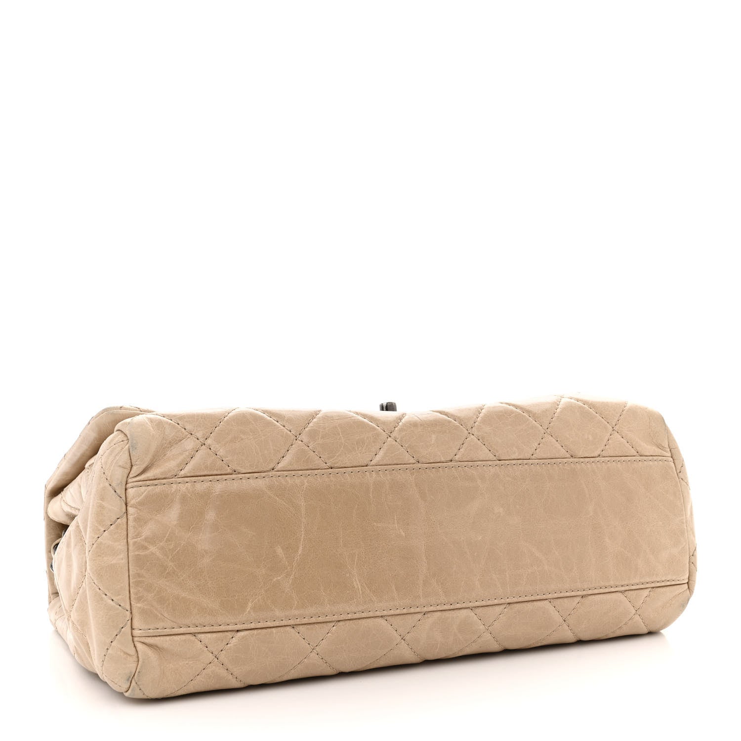 Chanel Glazed Calfskin Quilted Large Coco Soft Flap Beige 4 of 14