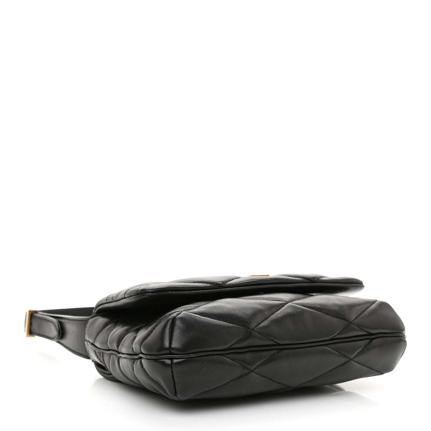 Lambskin Quilted Le 57 Diamond Shoulder Bag Black