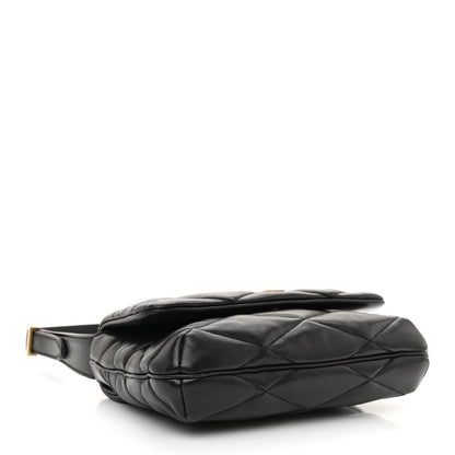 Saint Laurent Lambskin Quilted Le 57 Diamond Shoulder Bag Black 4 of 9