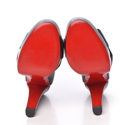 Christian Louboutin Calfskin Apron Lili 120 Pumps 39 Black 6 of 11
