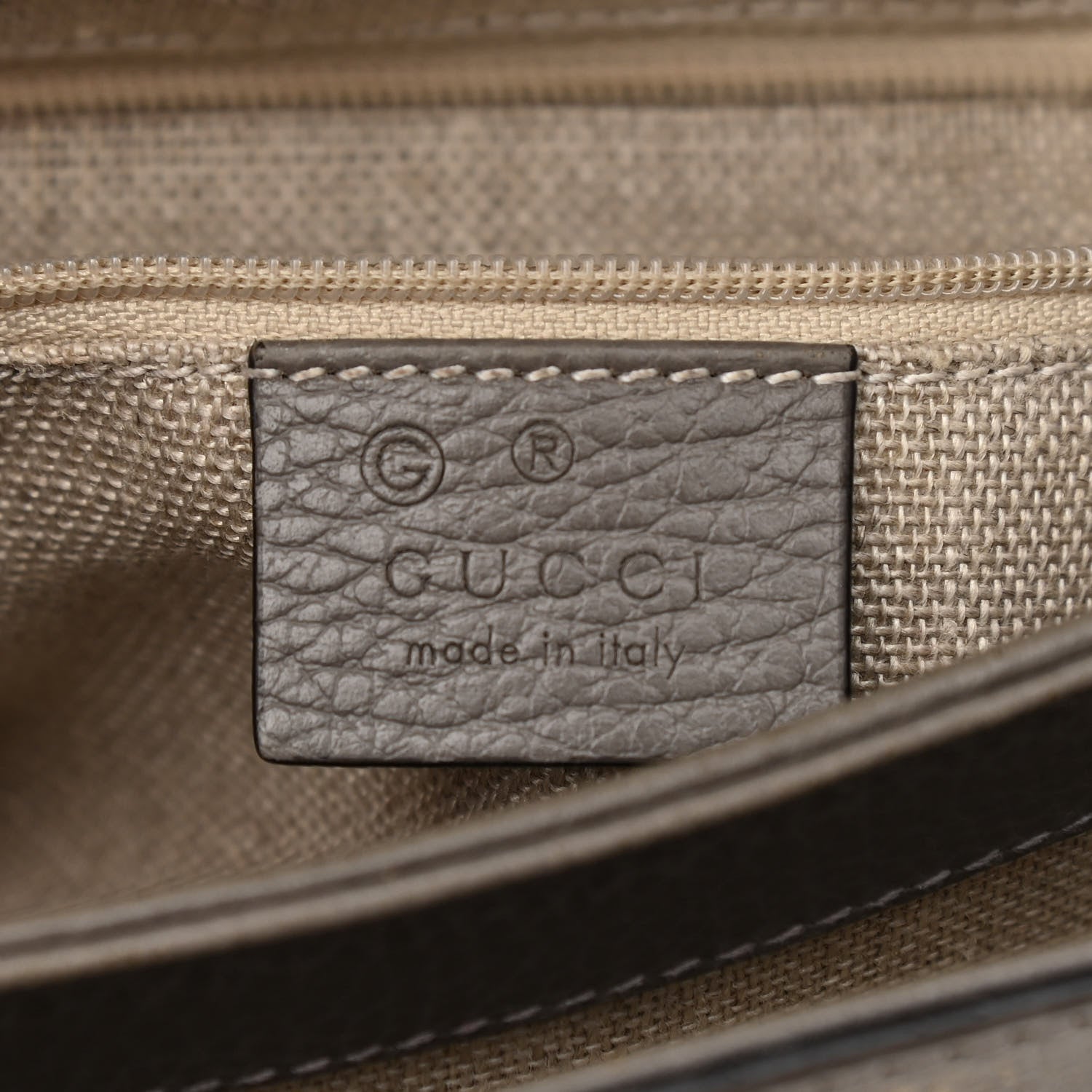 Gucci Dollar Calfskin Interlocking G Top Handle Shoulder Bag Loess 6 of 18