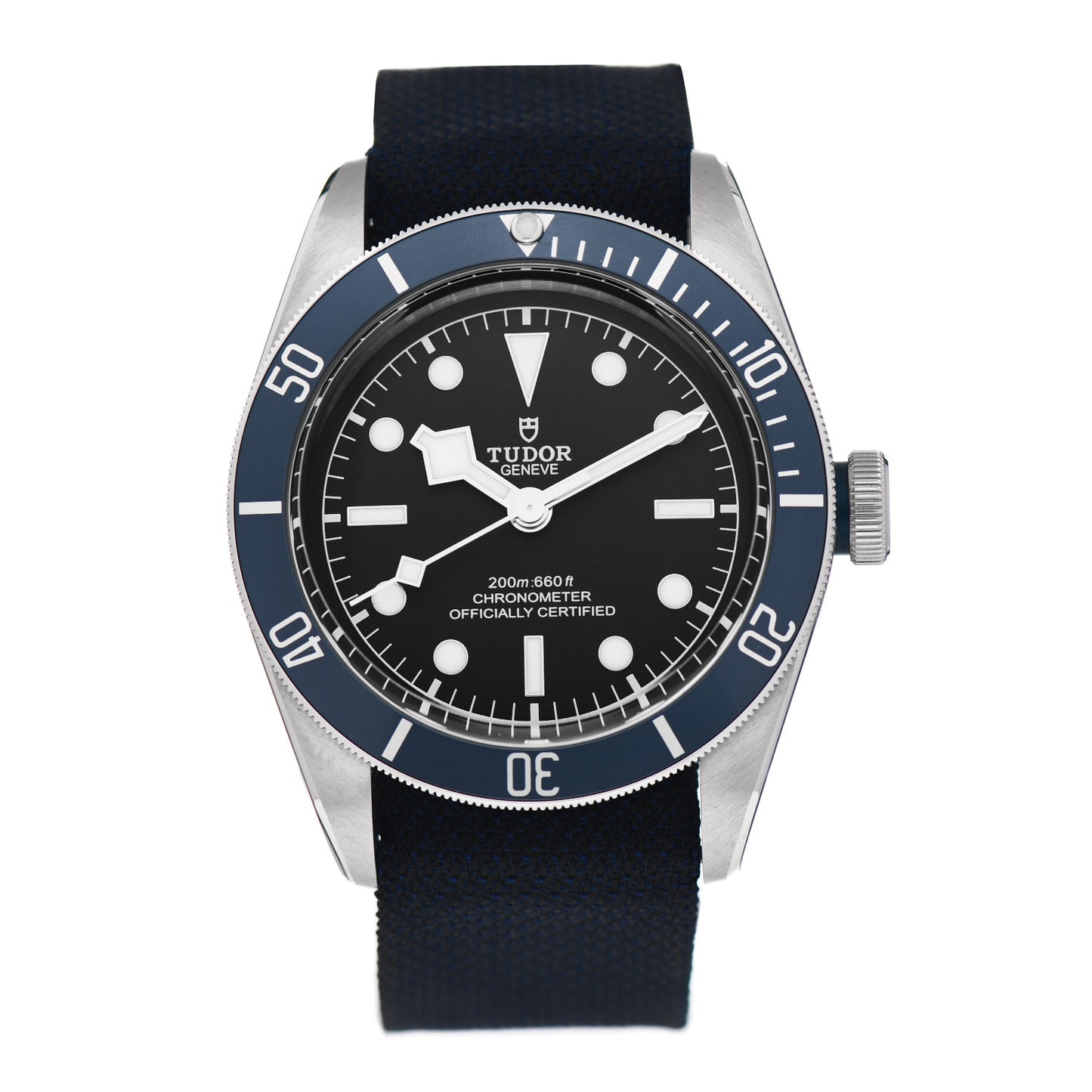 Stainless Steel Fabric 41mm Black Bay GMT Automatic Watch Blue 79230B