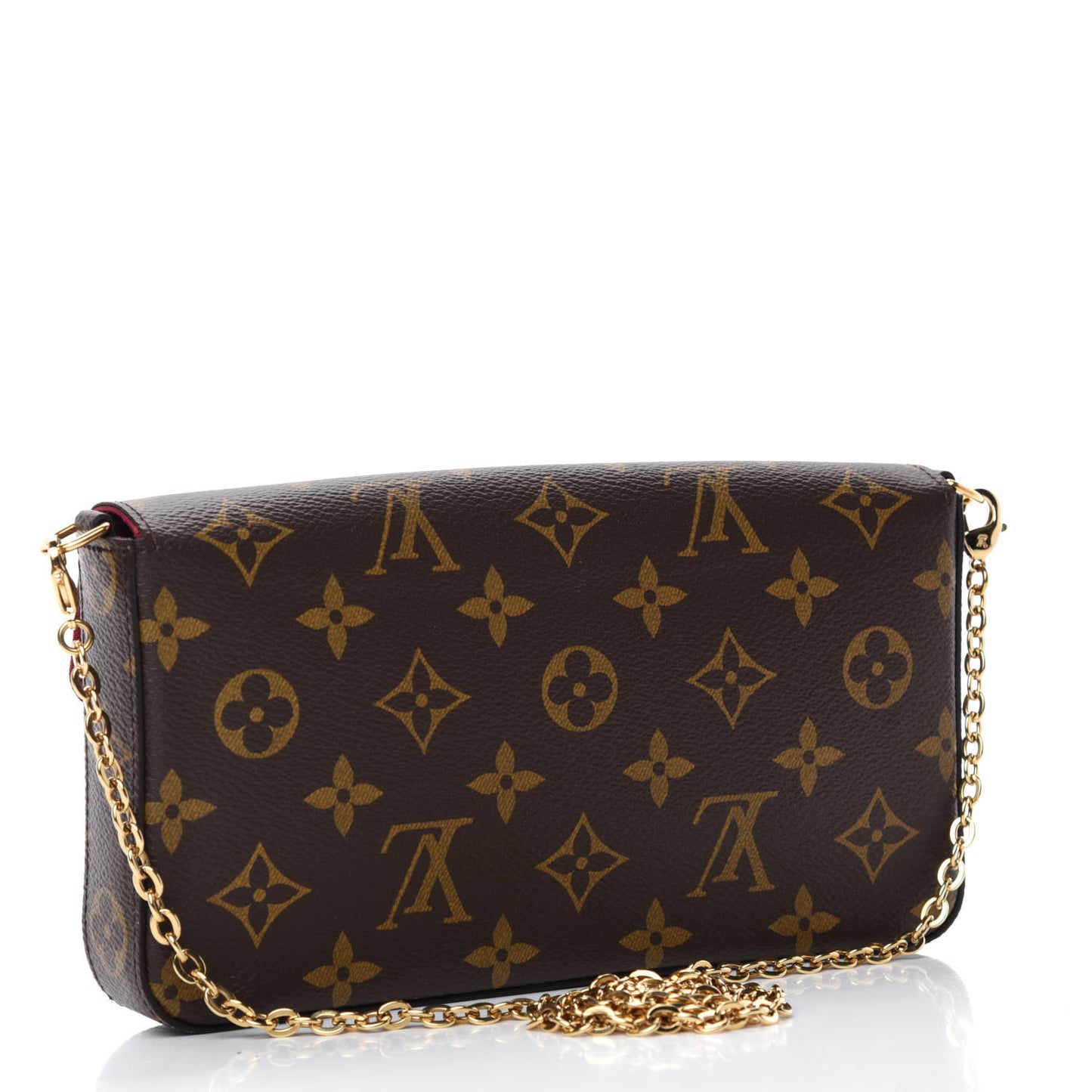 Monogram Pochette Felicie Chain Wallet Fuchsia