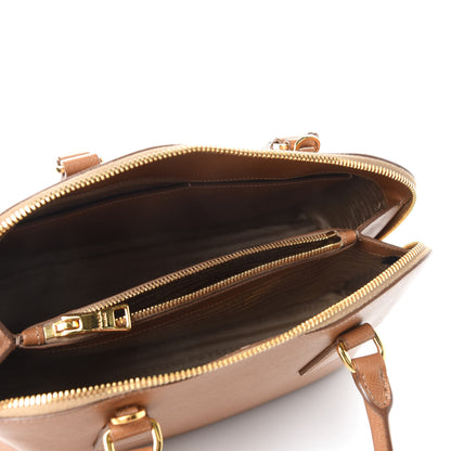 Prada Saffiano Lux Bauletto Caramel 5 of 10