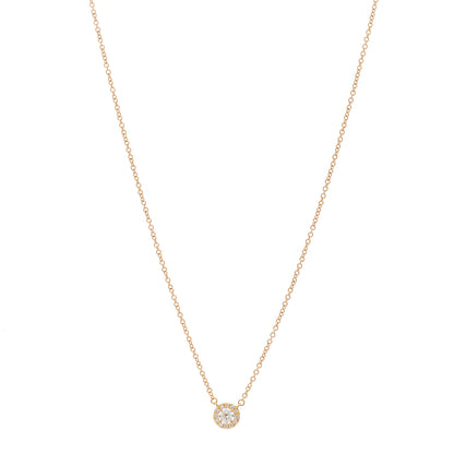 Tiffany 18K Rose Gold Diamond .16ctw Circlet Pendant Necklace 1 of 5