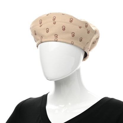 Hermes Denim Saint Honore Cliquetis Beret Hat 57 Beige Argile 2 of 9