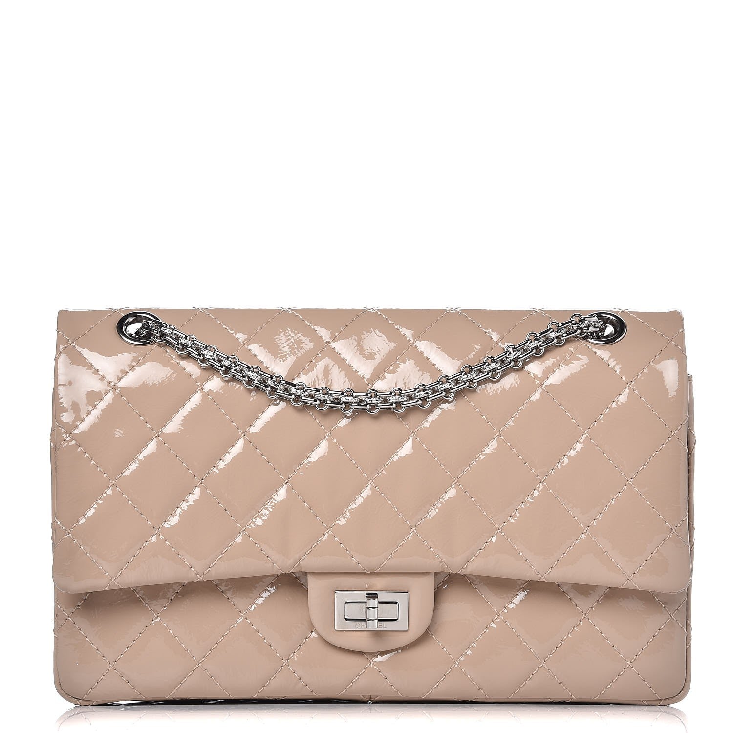 Chanel Patent Quilted 2.55 Reissue 226 Flap Beige 1 of 8