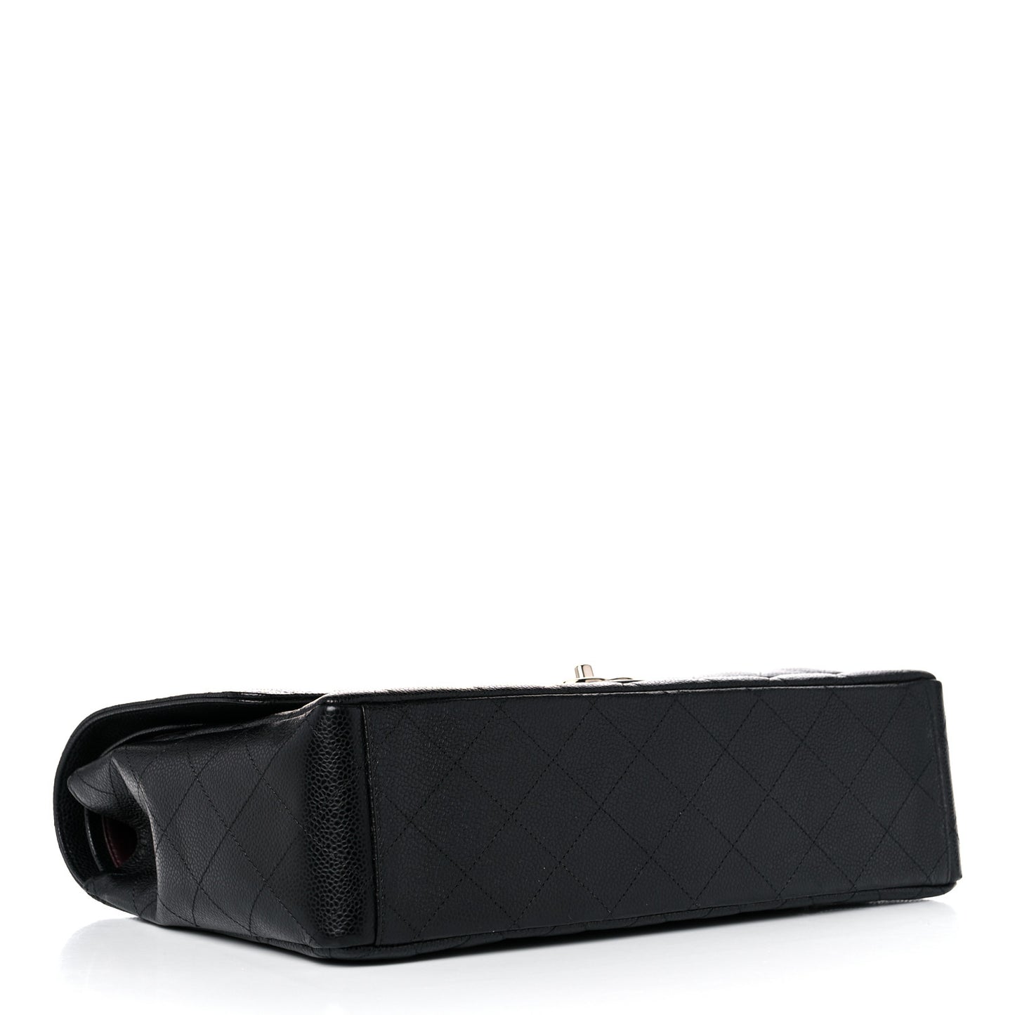 Caviar Quilted Maxi Double Flap Black