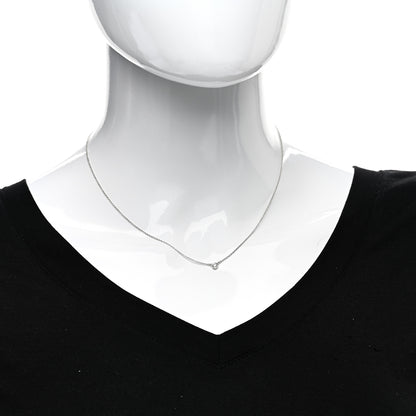 Tiffany Platinum Diamond .10ct Elsa Peretti Diamonds by the Yard Pendant Necklace 2 of 4
