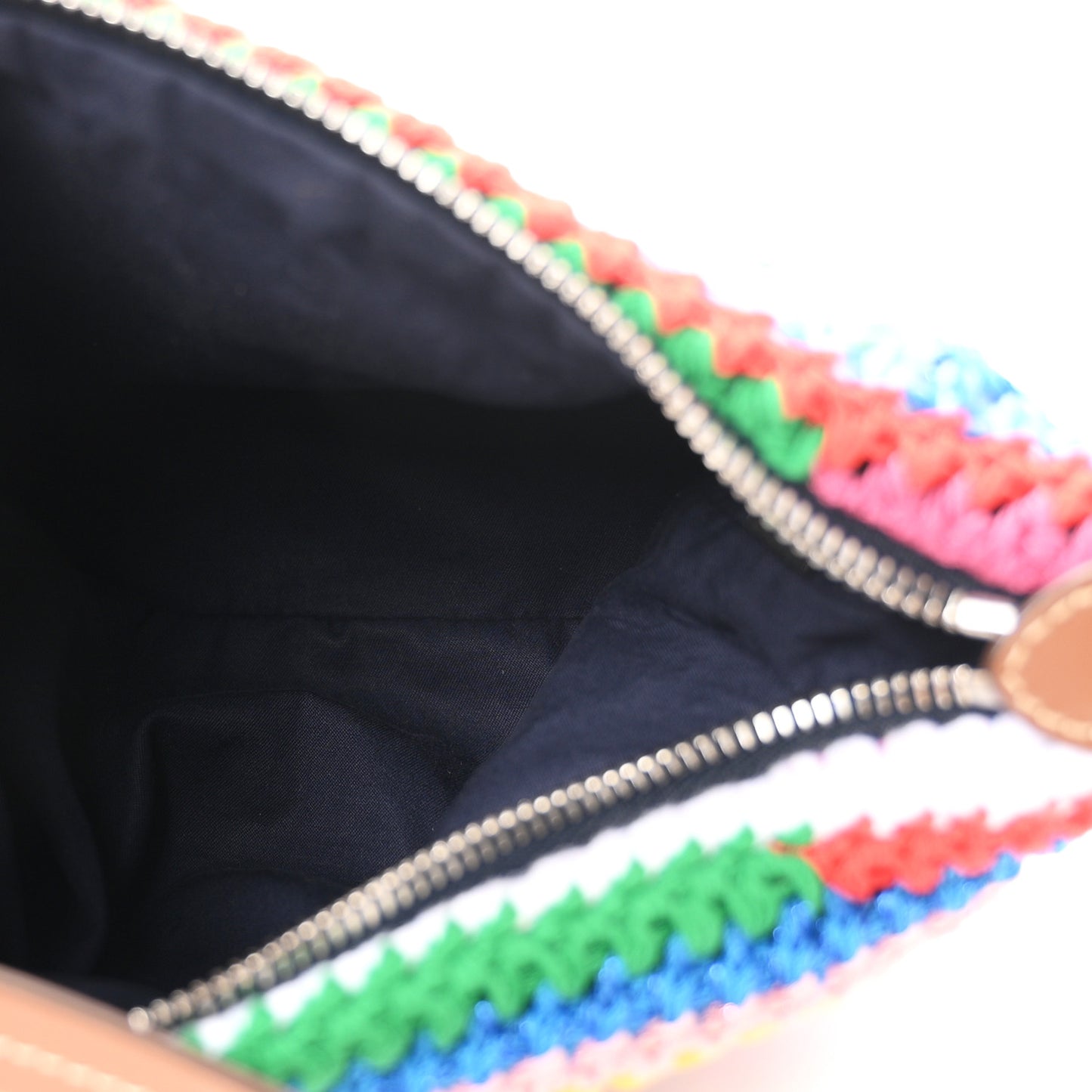 Fabric Crochet Pouch Multicolor
